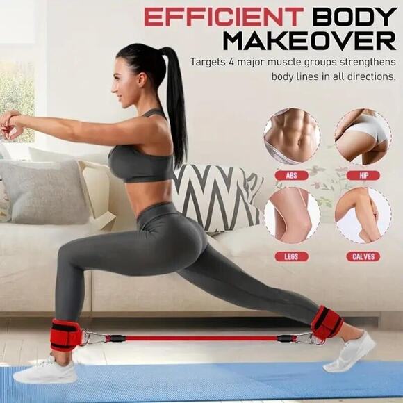 6pcs Ankle Resistance Bands •Working Out Leg & Butt Training Ankle Straps •Cuffs - Picture 4 of 8